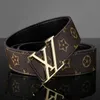 Designer Belt Cowhide Lou Belt Men Women Classic V Buckle Cintura Di Lusso Initiales Leather Lui Belt Monogram Damier with Box Packing