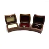 Jewelry Pouches Wooden Box For Wedding Proposal Engagement Ring Earrings Gift Storage Luxury Portable Magnetic Organizer