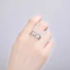 Лента Rings Luxury Man Diamond Ring 925 стерлинговой кусочек мужски Moissanite кольца мужчин обручальные кольца