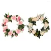 装飾的な花人工花の花輪牡丹 -  16インチドアスプリングサマーラウンド