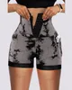 Women's Short's Shorts 2023 Summer Fashion Tie Dye Print Tummy Control Butt Lifting Pocket Design Casual Skinny Above Knee Active 230715