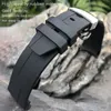 Titta på band 21mm 22mm gummi Watchband For Tissot Sea Star T120 Curved Waterproof Diving Silicone Band T120417A Men Strap Butterfly Buckle 230715