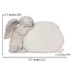 Autres fournitures pour animaux de compagnie Pierre commémorative personnalisée pour chien avec une statue d'ange endormi