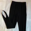 Frauen Leggings 2023 Frühling Frauen Schwarz Hohe Taille Schritt Auf Fuß Enge Nahtlose Sexy Slim Stretch Strumpfhosen Casual Sport Yoga hosen Weiblich