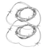 Fleurs décoratives 2 pcs Simulation Chaîne de fil Haunted House Decors Prank Toys Scene Prop Propre Halloween Party Barbed Wires Corde