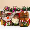 28 5 23 cm Décorations De Noël Sac De Bonbons Père Noël Elk Poupée Tissu Sac Fourre-Tout Ornements Decorations206g