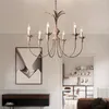 Lampy wiszące Postmodernistyczne minimalistyczne antyczne żelaza sztuka homestay salon jadalnia sypialnia domowy żyrandol gospodarstwa domowego