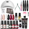 Nagel Manicure Set ROSALIND Nail Gel Manicure Set Lamp Gel Gereedschap Kits Voor Nagels Kunst UV Lamp Semi Permanente Nagel Gel Polish Set Met Base Top Coat 230715