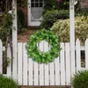 Dekorativa blommor Shamrock Wreath Realistic Green Plant Garland Artificial Leaves for Irish St. Patrick's Day Party Front