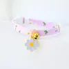 Dog Collars Cute Decor Flower Pendant Cat Collar Small Necklace Breakaway Adjustable For Kitten Chihuahua Puppy Pug Accessories