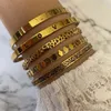 Charm Armbanden 6 stks/set Bohemian Vintage Voor Vrouwen 2023 Creatieve Open Gouden Brede Mode Punk Lichtmetalen Armbanden Sieraden Geschenken