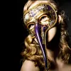 Дни маскировали мяч Костюм Партия высокого качества Венеция Италия Маска карнавальная прихоть длинная слон маска носа маски Hallowmas Маска 2193