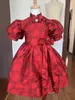 Girl's Dresses Children's Evening Gown Bow Design Spanish Vintage Girls Birthday Baptism Party Christmas Red Dresses For Eid A2051 230715