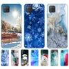 Voor Samsung M12 Case 6.5 Inch Back Phone Cover Galaxy M127 Soft Silicon Coque Marmer Sneeuw Vlok Winter Kerst