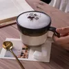 Muggar japansk stil stoare kaffekopp kreativ retro mugg dra blommakontor keramisk vatten färg matchande frukost