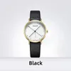 Relógios de pulso elegantes para mulheres, simples, luxuosos, à prova d'água, relógios de quartzo, pulseira de couro, liga redonda, mostrador, relógio feminino, presente 2023
