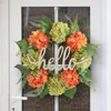Decorative Flowers Hydrangea Wreaths Decor Front Door Window Home Flower Valentines Day Wreath Decorations
