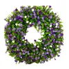 Coroa de flores decorativas coloridas com estrelas para decoração de porta de primavera e verão 1 unidade suporte para guirlandas pequenas