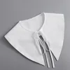 Bow Ties Linbaiway 2023 White Lapel Fake Collar Shawl For Women Blouse Shoulder Doll Removable Detachable Shirt False