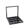 Lagringsflaskor 12 rutnät Portable Black Empty Eyeshadow Dish Nybörjare Diy Palette Högkvalitativ transparent lock Kosmetisk behållare