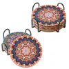 Diamond Painting RUOPOTY 6pc sets Coasters with Holder Mandala DIY Art Crafts For Adults Kits 230715