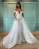 Robes de mariée sirène glamour tulle hors épaule surjupes 3D dentelle appliques robe de mariée balayage train robe de mariée robes de mariée