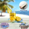 Malarstwo diamentów 8pcs DIY Coaster Ornament drewniany napój kubek poduszka haftowa Zestaw sztuki 230715