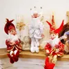 Abxmas elf lalka zabawka świąteczne ozdoby ozdoby wystroju wiszące na półce standat dekoracja navidad rok prezenty 210911342g