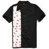 Men's Casual Shirts 1950s Rockabilly Shirt Men Vintage Cotton Punk Rave Tops Short Sleeve Hip Hop Dress Clothes Steampunk