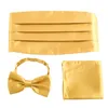 Bow Ties Men Tie Pocket Square Scarf Cummerbund Set For Adult Formal Wear Boyfriend Gift