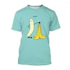 Camisetas Masculinas Camisetas Engraçadas Frutas Banana Abacate Estampa 3D Streetwear Homens Mulheres Moda Casual Camisas Grandes Camisas Infantis Camisetas Tops Vestuário