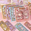 Adhesive Stickers Small mochi children's square book hand book magic series net red girl heart retro hand book art cane square book 230715