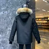 Herrjacka puffer fisk vinter down jacka designer parka kappa mode casual huva utomhus trenchrock par tjock termisk jacka anpassad