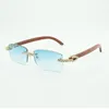 Новые мужские и женские солнцезащитные очки из муассанита с бриллиантами, оригинальные деревянные солнцезащитные очки 3524012, размер 56-18-140 мм