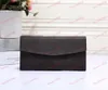 2 pièces Designer Portefeuilles Multi Slot Business Card Holder Imprimé Flower Grid Long Wallet Photo Bit Luxury Women's Thin Half Fold Card Bag Purse