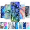 For Samsung A22 Case Back Phone Cover Galaxy A22S 5G 4G Soft Tpu Silicon Bag Marble Snow Flake Winter Christmas