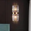 Vägglampa post-modern minimalistisk kristall led golvljus nordiskt lyx vardagsrum bakgrund trappa gång