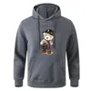 Men's Hoodies Cowboy Bear Gunner I Got You Series Drukukowany swobodny młody mężczyzna/ damski bakotura pullover jesienna zima