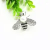 Brooches Utei Design Gold Color Alloy Sparkling Crystal Rhinestones And Pearl Cute Bee Brooch Women Clothes Pins Corsage