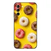 För Samsung Galaxy S21 | S21+ Plus Ultra Fe 5G Case Telefon Back Cover Black TPU Case Chocolate Food Package