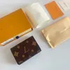 Female designers Leather Holder Envelope Business Card with original box M63801