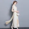 Vietnam Vestito per Le Donne Ao Dai 2021 Primavera Estate Nuovo Floreale Elegante Cheongsam Tradizionale Folk Qipao Vestiti Asiatici Vestidos228D