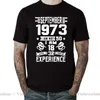 T-shirts pour hommes, j'ai 18 ans avec 32 ans d'expérience en 1973 novembre septembre octobre décembre janvier février mars avril mai juin juillet août 50e naissance