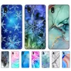 Per Samsung Galaxy A01 Core Custodia da 5,45 pollici Cover per telefono in silicone SM-A013 Marmo Fiocco di neve Inverno Natale