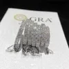 Полосовые кольца 925 стерлингового серебра 4 -мм вечности moissanite band золотое кольцо для женщин