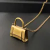 Stränge Saiten Klassische Tasche Messing Halskette Ohrringe Luxus Schmuck Set Frauen Europa Designer Marke Trendy 230715