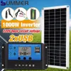 Altri dispositivi elettronici Sistema di alimentazione solare 220V Caricabatteria pannello solare 30W Inverter 1000W USB Kit controller completo Stazione di alimentazione portatile domestica 230715