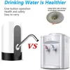 Waterpompen Draagbare waterflespomp Universele fles Elektrische waterdispenser met schakelaar en opladen via USB voor campingkeuken 230715