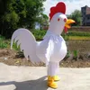 2019 usine plus mignon blanc rouge noir jaune poulet mascotte costume dessin animé costume fête d'anniversaire mascarade234C