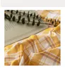 Ensembles de literie ensemble de quatre pièces de draps housse de couette doux pour la peau coton lavé lit étudiant dortoir housses de couette